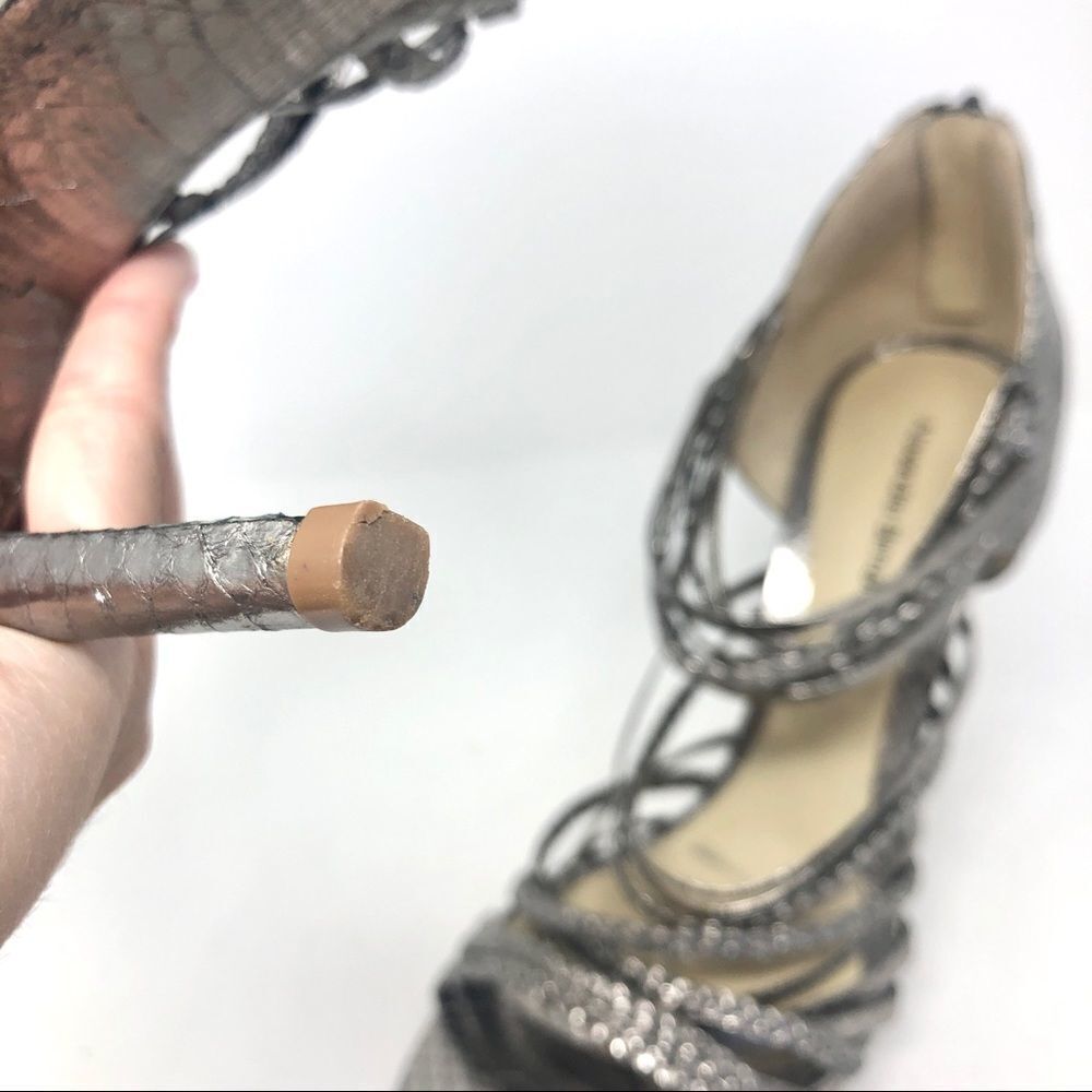 Alexandre Birman Python & Leather Platform Sandals - Picture 9 of 11